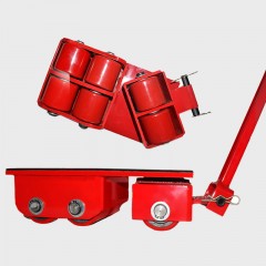 Turnable cargo roller trolley