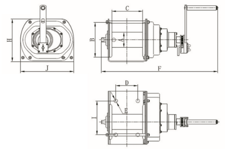 heavy duty manual hand winch